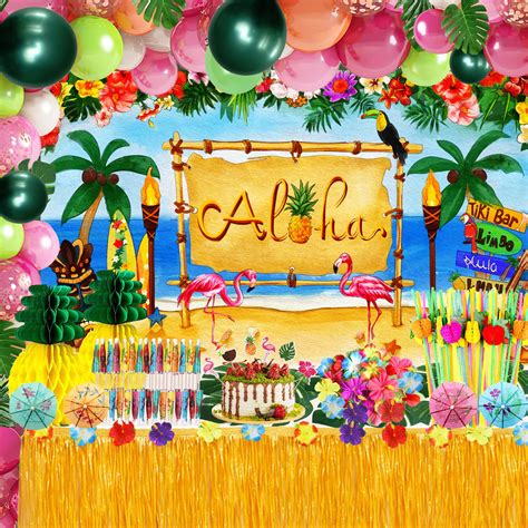 hawaiian luau party decorations|luau party supplies clearance.